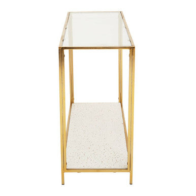 Novi Glass And Gold Frame Console Table