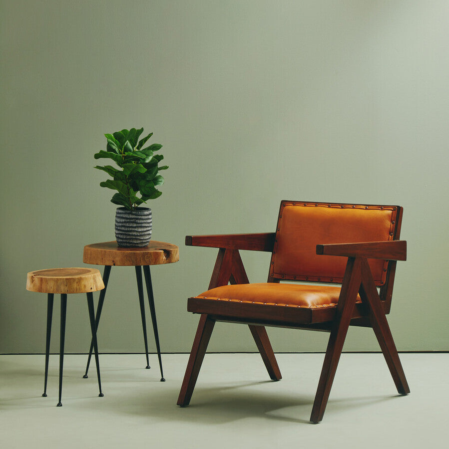 Inca Tan Leather Dining Chair - Image 2