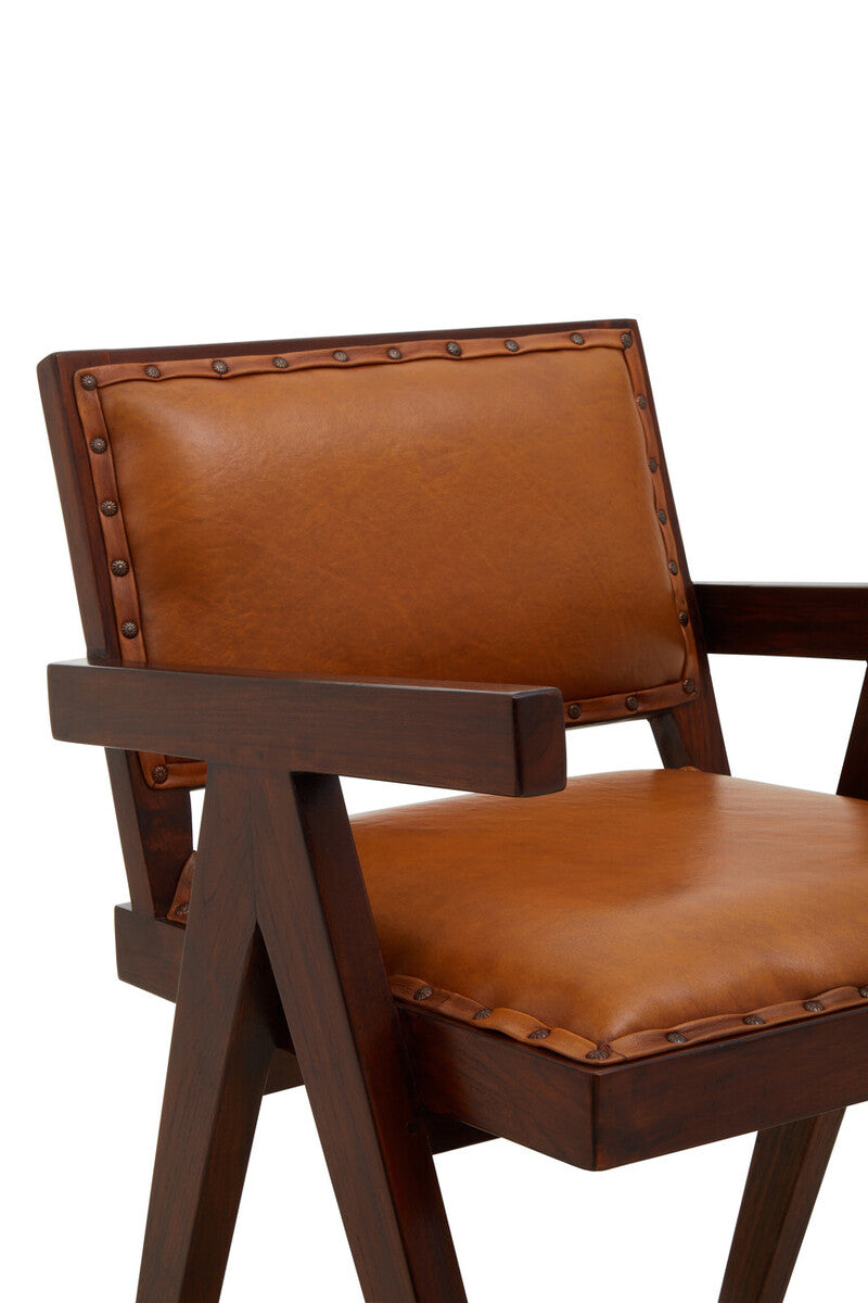 Inca Tan Leather Dining Chair - Image 10