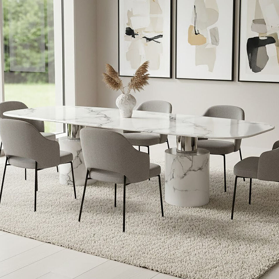 Sesto White Marble Dining Table - Image 1