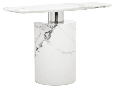 Sesto White Marble Console Table - Image 2