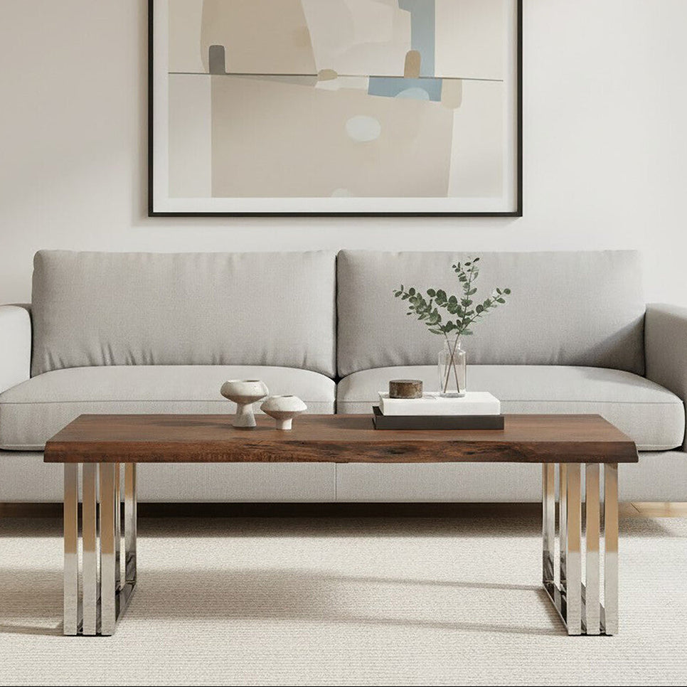 Hampstead Natural And Silver Coffee Table - Image 1