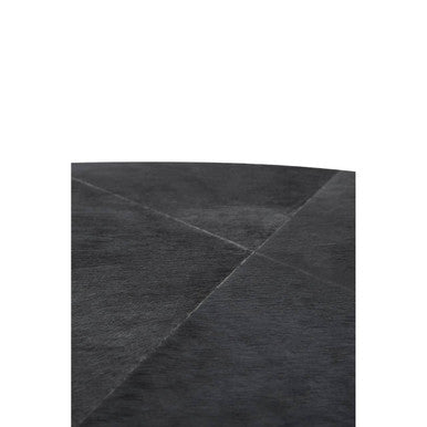 Kensington Townhouse Hair on Leather Round Coffee Table