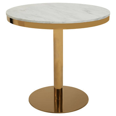 Azalea Round Marble Dining Table With Gold Base - Image 9