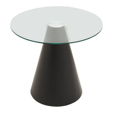 Azalea Round Clear Glass Top Dining Table