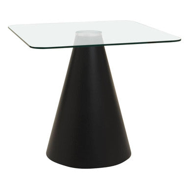 Azalea Square Clear Glass Top Dining Table