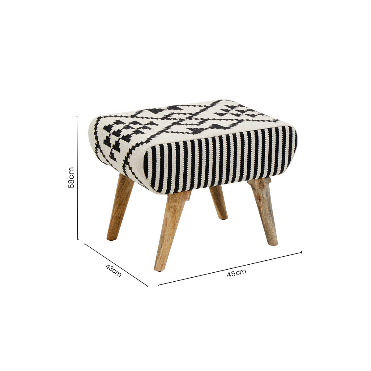 Cefena Berber Style Footstool