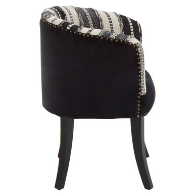 Cefena Black and White Chair