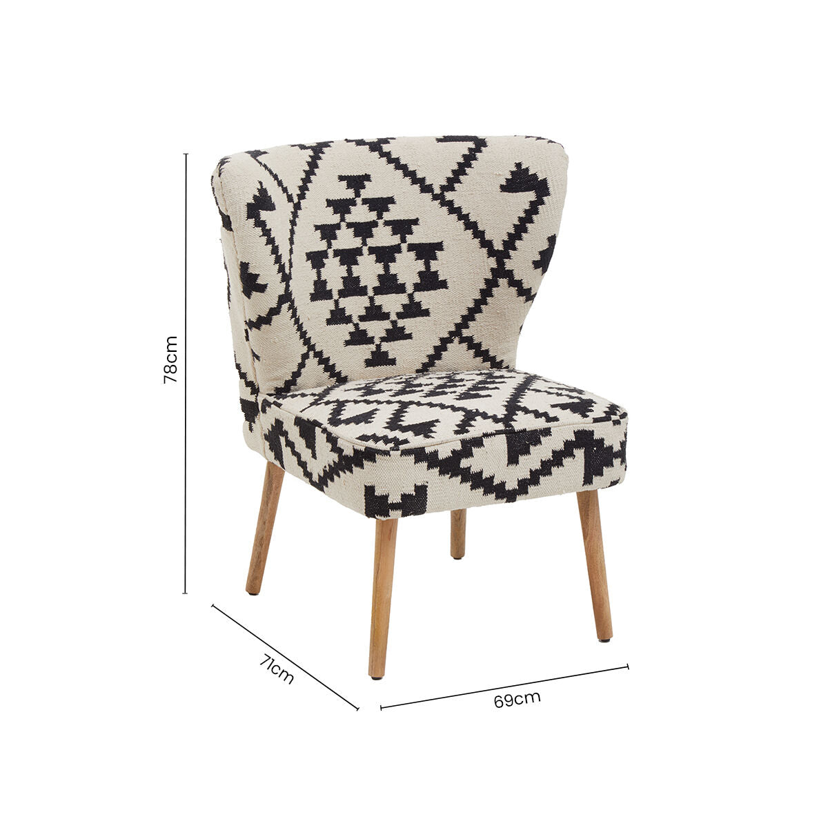 Cefena Berber Style Mango Wood Chair - Image 12