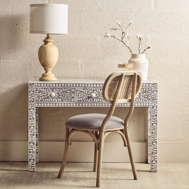 Fusion Bone Inlay Desk with 3 Drawers - Image 3