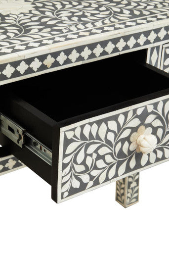 Fusion Bone Inlay Desk with 3 Drawers - Image 11