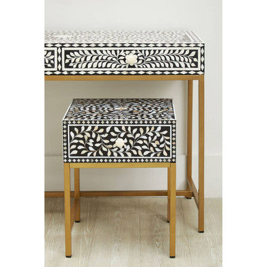 Fusion Console Table With Gold Finish Legs