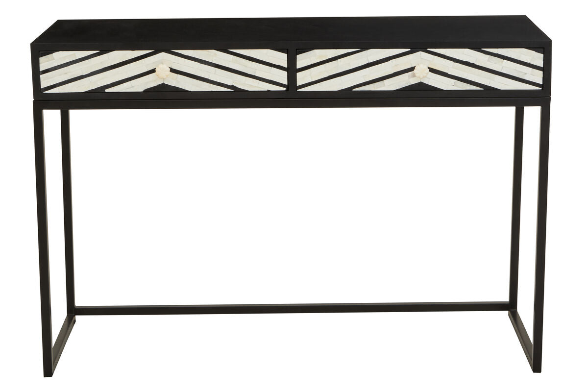 Fusion Two Drawers with Bone Inlay Console Table - Image 1