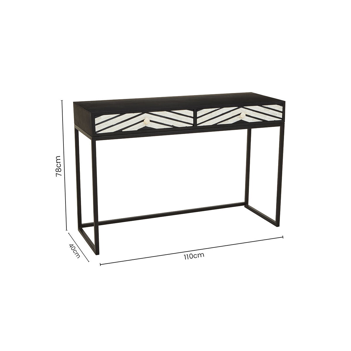 Fusion Two Drawer Console Table