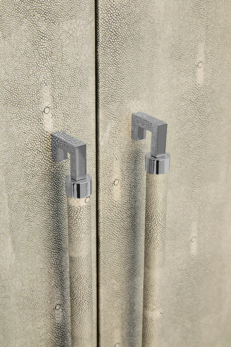 Cardona Two Door Grey Shagreen Effect Cabinet