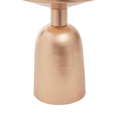 Amira White Marble Top Gold Base Side Table