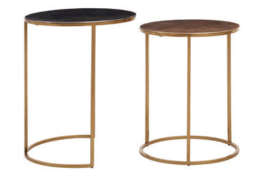 Amira Nest of Two Gold Tables - Image 4