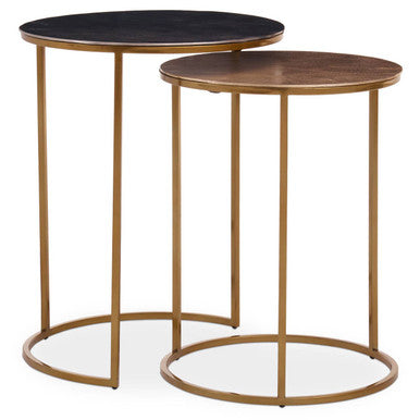 Amira Nest of Two Gold Tables - Image 2