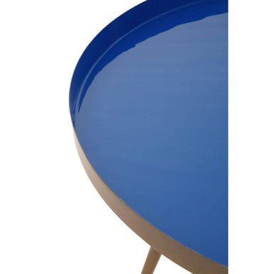 Amira Blue Enamel Nest Of Two Tables.