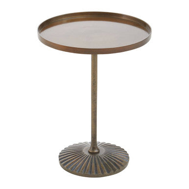 Pali Large Antique Brass Finish Side Table