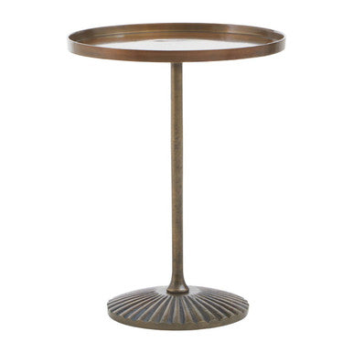 Pali Large Antique Brass Finish Side Table