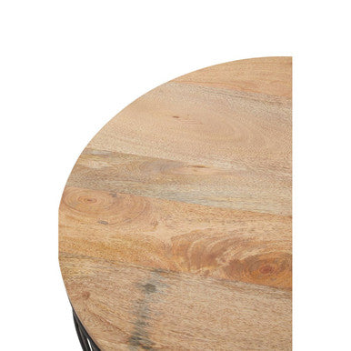 Pali Wooden Top Side Table