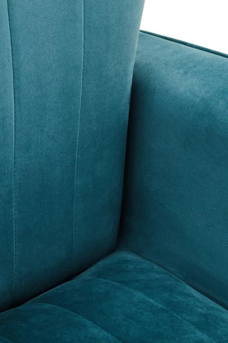 Zamora Velvet Accent Chair With Gold Finish Legs