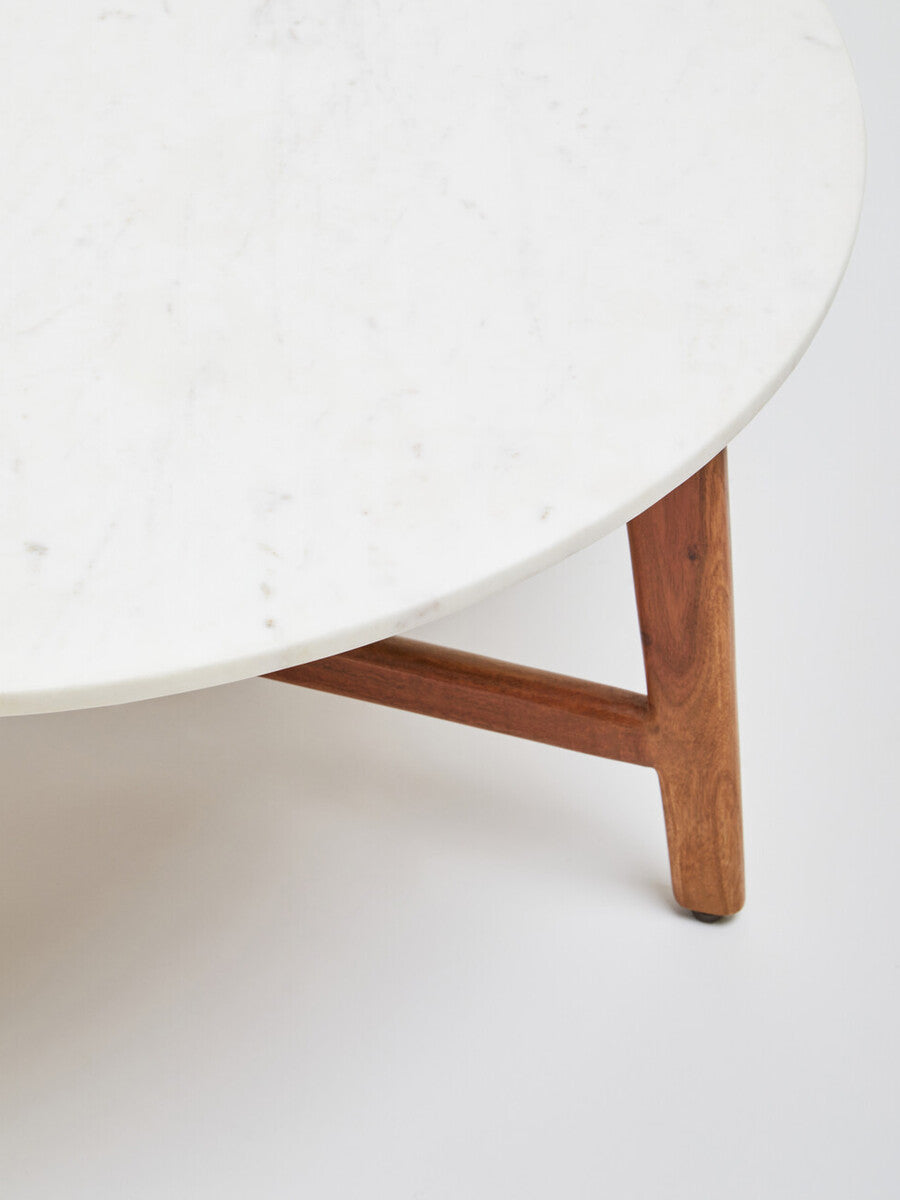 Myan White Marble Coffee Table