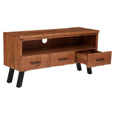 Nashik Three Drawer Acacia Wood Media Unit