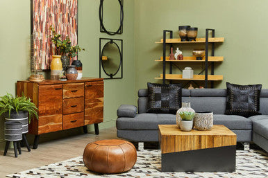 Nashik Large Acacia Wood Sideboard