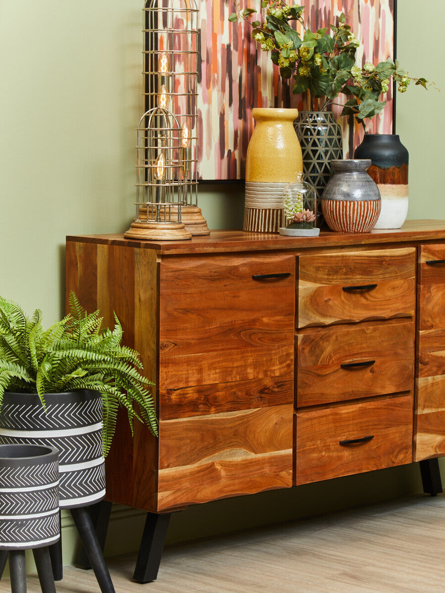 Nashik Large Acacia Wood Sideboard