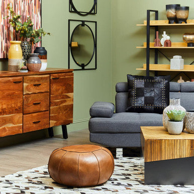 Nashik Large Acacia Wood Sideboard