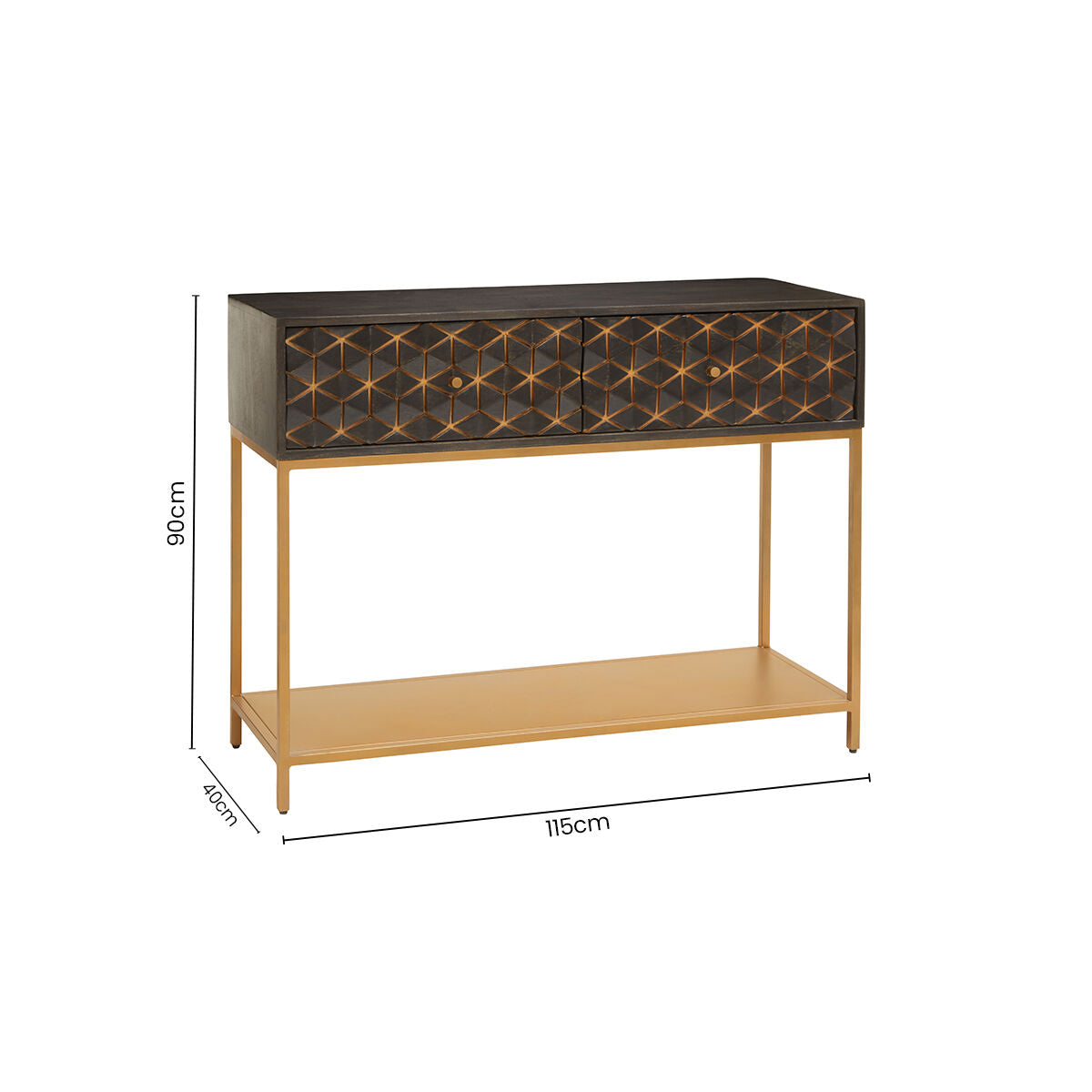 Patna Grey Mango Wood Console Table - Image 10