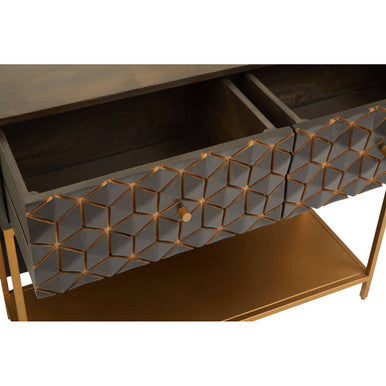 Patna Grey Mango Wood Console Table - Image 8