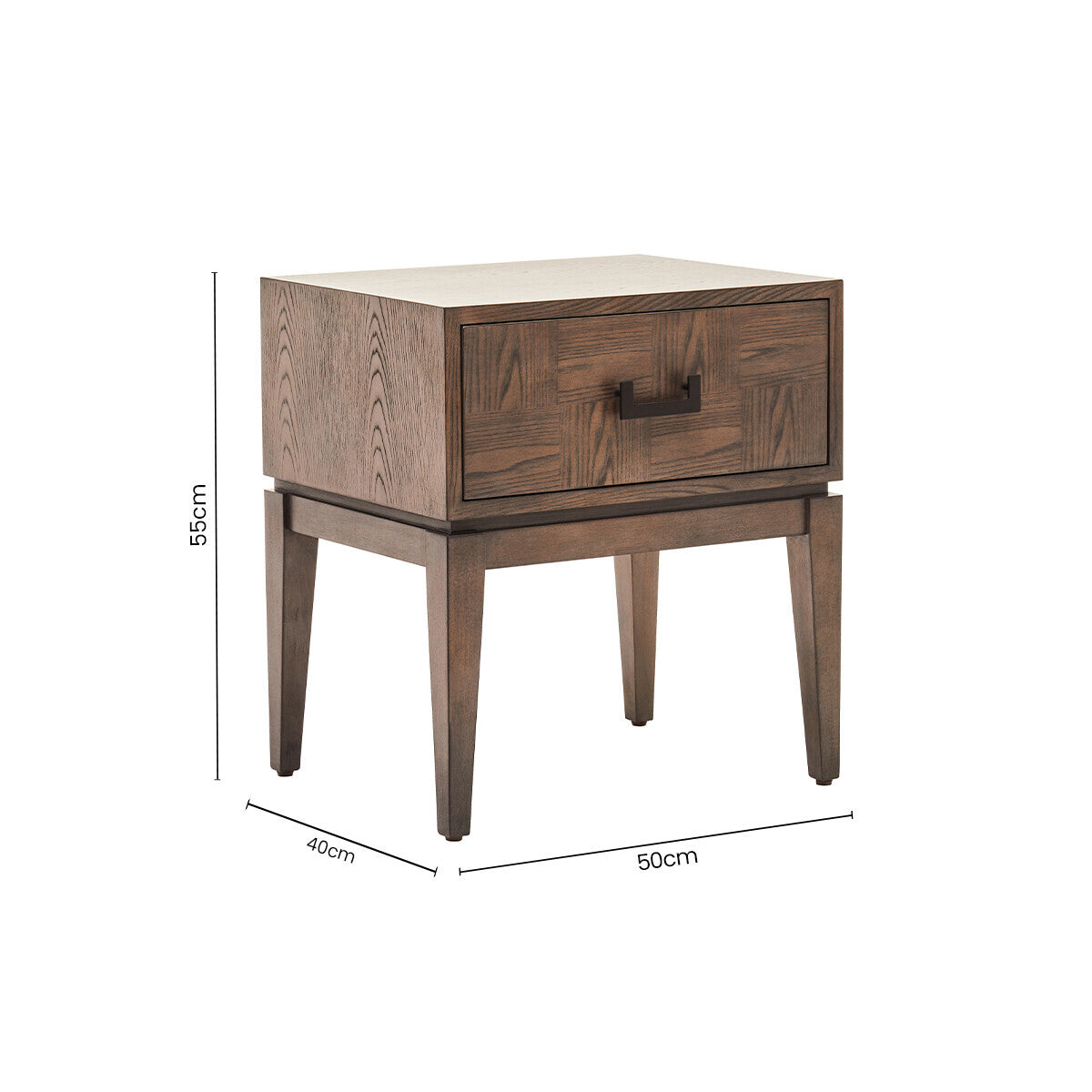 Dimaro Antique Grey One Drawer Side Table - Image 12