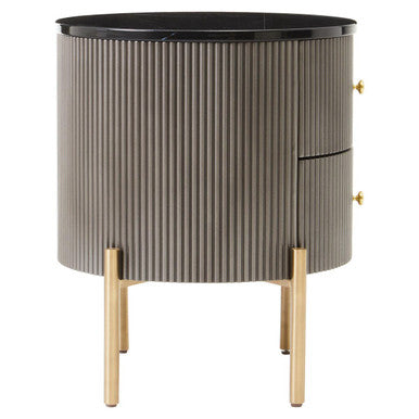 Dervio Two Drawer Marble Top Chest