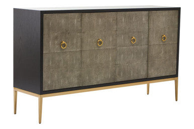 Deruta Grey Shagreen Effect Sideboard