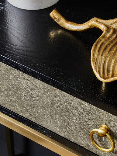 Deruta Shagreen Effect One Drawer Console Table - Image 8