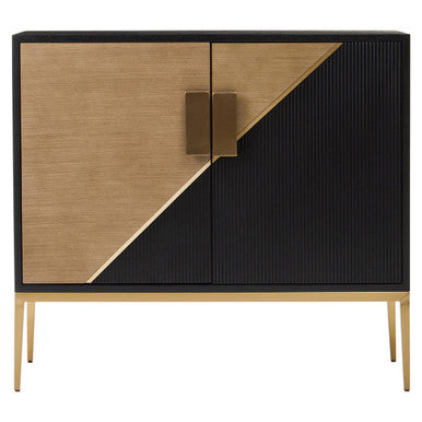 Davoli Black and Gold Two Door Sideboard