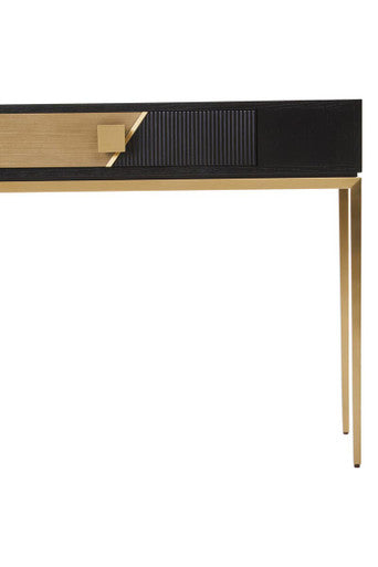 Davoli Black and Gold Console Table with 1 Drawer - Image 11