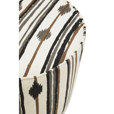 Cefena Linear Diamond Pattern Footstool