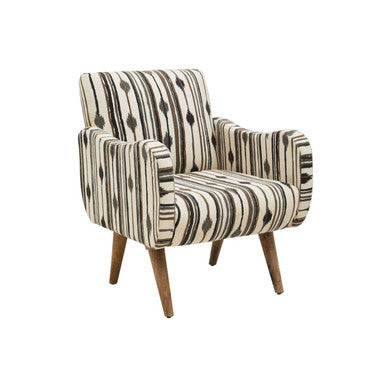 Patterned armchair on a white background
