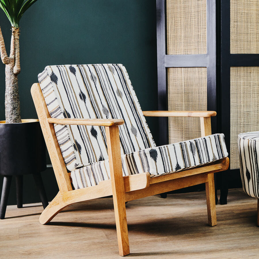 Cefena Armchair With Angular Arms