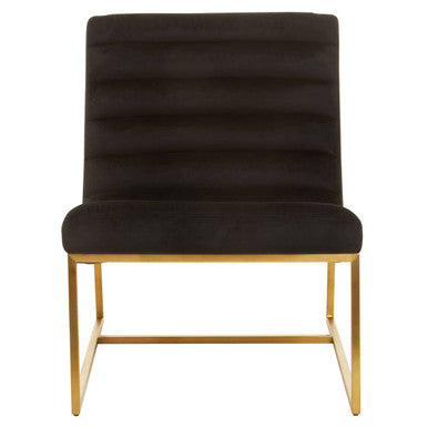 Vogue Black and Gold Lounge Chair - Image 2