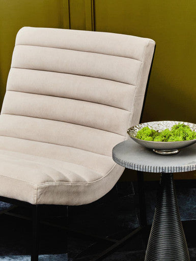 Vogue Ivory Velvet Lounge Chair - Image 5