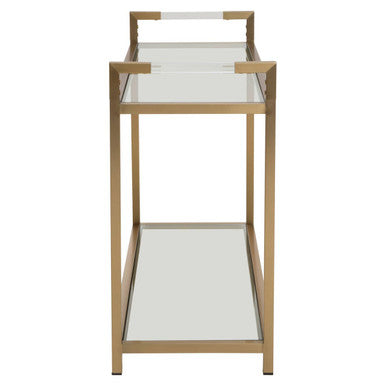 Vogue Matte Gold Console Table