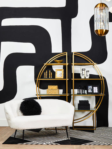 Vogue Right Half Moon Shelf Unit