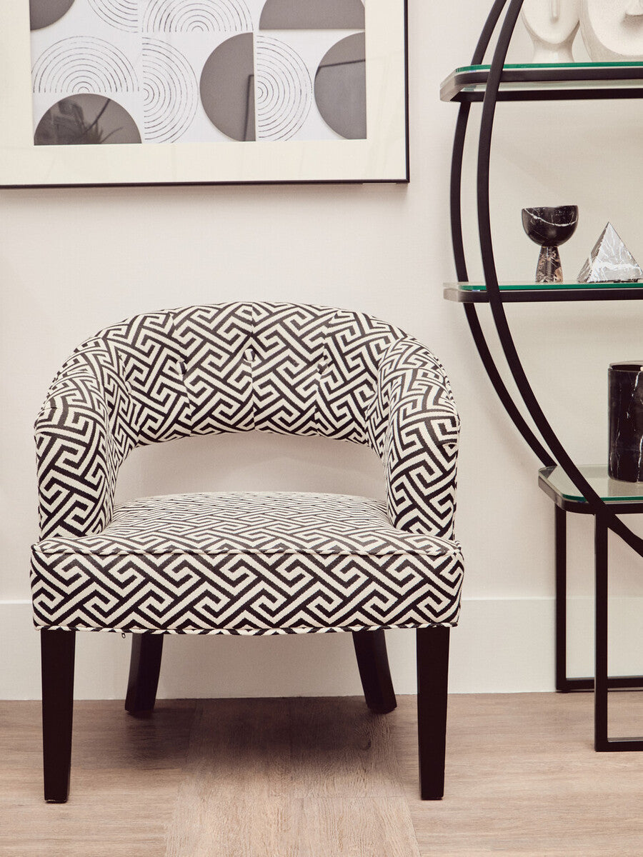 Vogue Left Half Moon Black Shelf Unit - Image 6