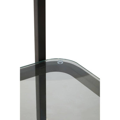 Vogue Left Half Moon Black Shelf Unit