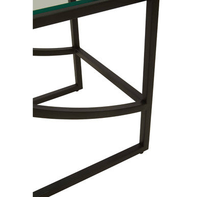 Vogue Left Half Moon Black Shelf Unit